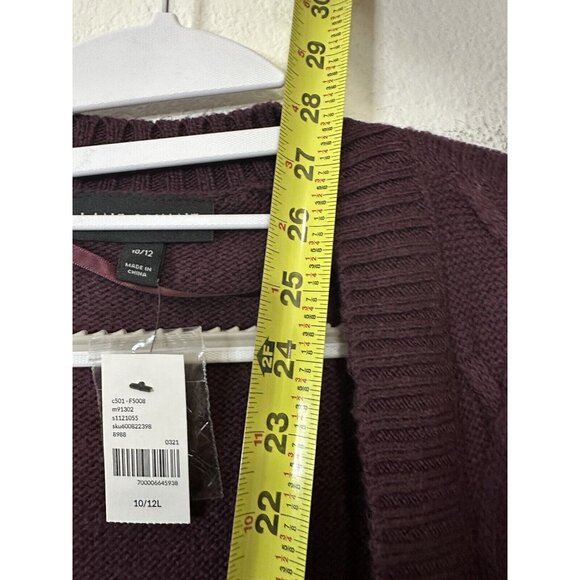 Lane Bryant Purple Knit Open Front Cardigan Sweater Size 10/12 Long - Picture 8 of 8